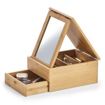 Zeller Present Makeup Box / Smykkeskrin i Tr Med Spejl