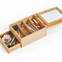 Zeller Present Makeup Box / Smykkeskrin i Tr Med Spejl