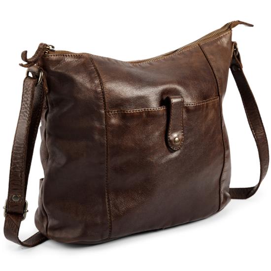 Pia Ries Brun Crossbody / Skuldertaske i Kalveskind - 8 L