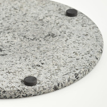Zeller Present Rund Granit Serveringsplade - Ø25 X 1 cm