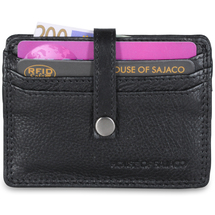 House of Sajaco Sort Kortholder i skind -7 Kort -RFID Safe