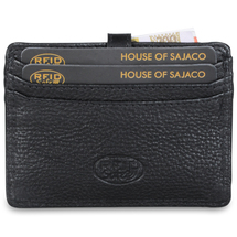 House of Sajaco Sort Kortholder i skind -7 Kort -RFID Safe