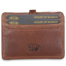 House of Sajaco Cognac Kortholder i skind -7 Kort -RFID Safe