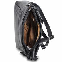 The Monte Lille Sort Skuldertaske / Crossover i Kalveskind - 2,5 L