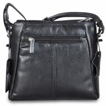 The Monte Lille Sort Skuldertaske / Crossover i Kalveskind - 2,5 L