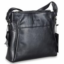 The Monte Lille Sort Skuldertaske / Crossover i Kalveskind - 2,5 L