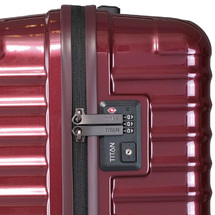 Titan Litron Rød Kuffert L -4 Hjul -3,8kg - 52X75X30 -100L