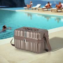 Travelite Paros Cappuccino Beautybox / Stor Toilettaske - 18 L