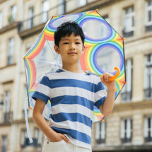 Smati Regnbue Brne Paraply - Vindsikker - B: 71 cm