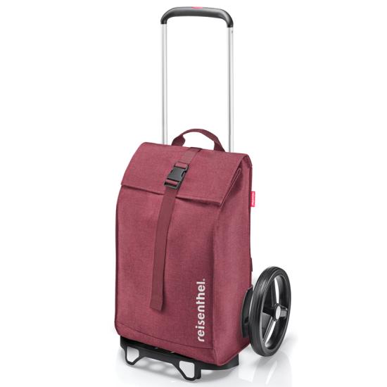 Reisenthel Twist Maroon 2-i-1 Rolltop Shoppingtrolley / Citycruiser - 40 L - RECYCLED