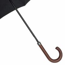 Smati Stor Sort Paraply - En Canne - Vindsikker - B: 118 cm