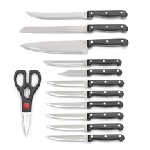 Zeller Present Træ Knivblok + sæt med 11 knive